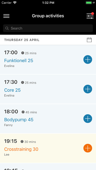 Emulate iPhone app 360 Träningscenter using MyAndroid