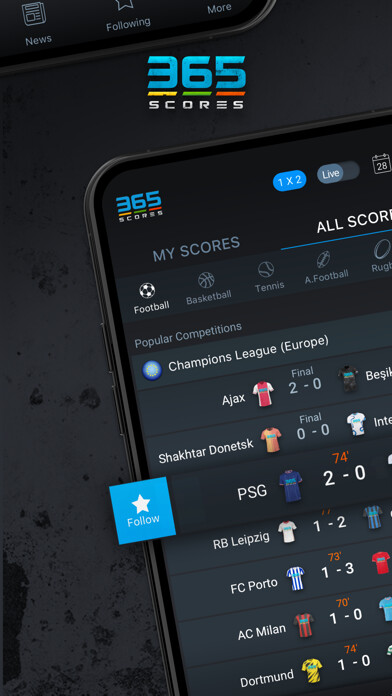 Emulate iPhone app 365Scores: Live Scores & News using MyAndroid Emulate iPhone app 365Scores: Live Scores & News using MyAndroid