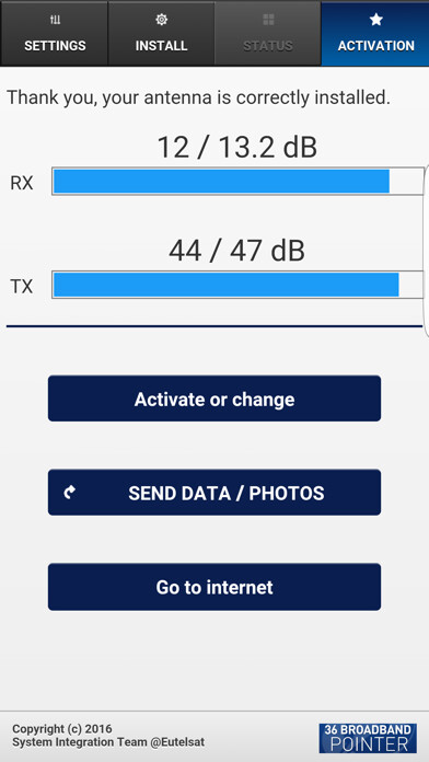 Emulate iPhone app 36 Broadband Pointer using MyAndroid