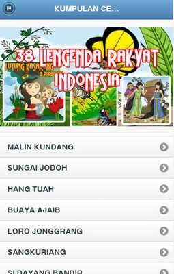 Emulate Android APK 38 Legenda Rakyat Indonesia