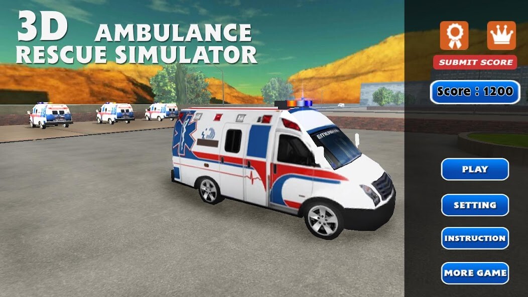 Run android online APK 3D Ambulance Rescue Simulator from MyAndroid or emulate 3D Ambulance Rescue Simulator using MyAndroid