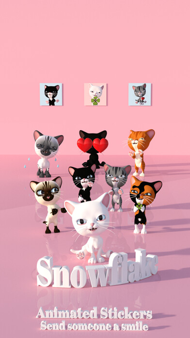 Emulate iPhone app 3D Animated Cat Emoji Stickers using MyAndroid Emulate iPhone app 3D Animated Cat Emoji Stickers using MyAndroid
