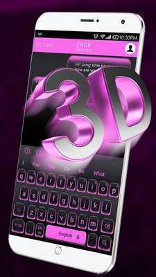 Emulate Android APK 3D Black Pink Keyboard Theme