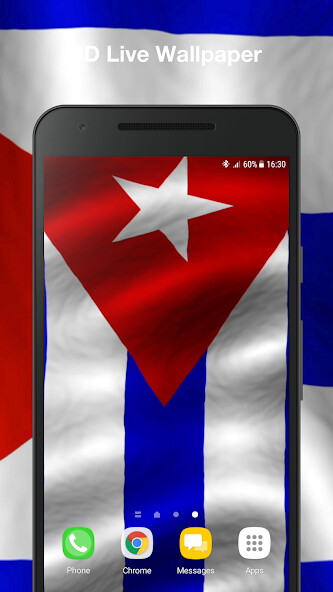 Emulate Android APK 3D Cuba Flag Live Wallpaper