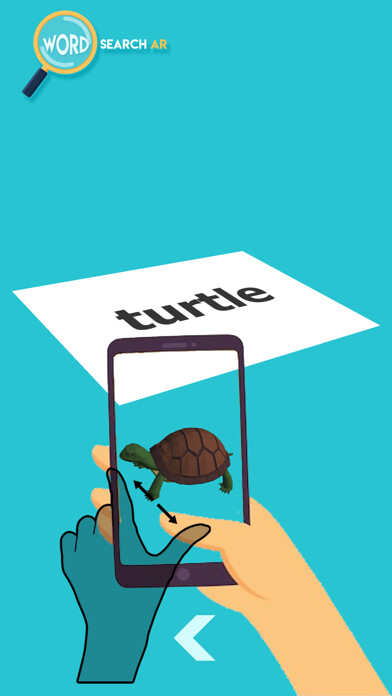 Emulate iPhone app 3D Dictionary - Word Search AR using MyAndroid