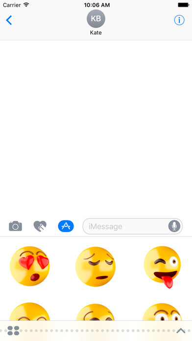 Emulate iPhone app 3D Emojis by Emoji World using MyAndroid