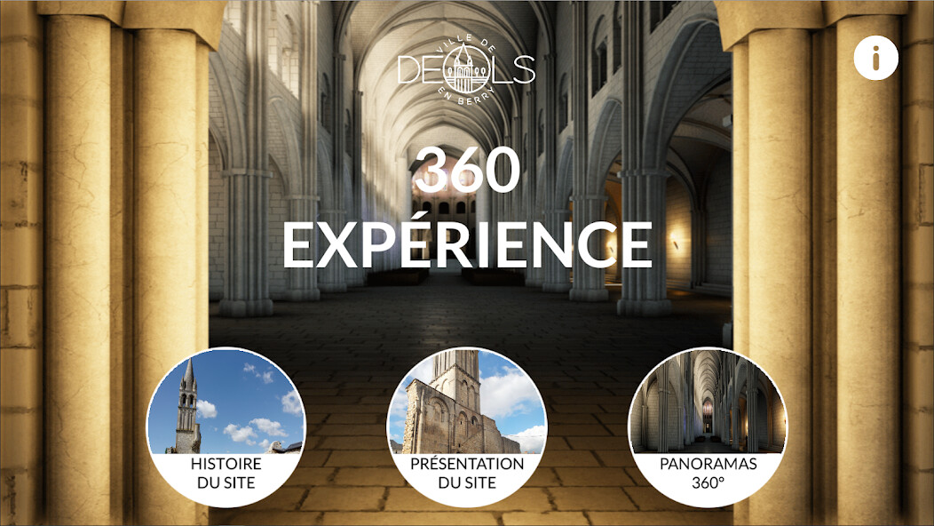 Run android online APK 3Deols - Abbaye Deols visite 360 from MyAndroid or emulate 3Deols - Abbaye Deols visite 360 using MyAndroid