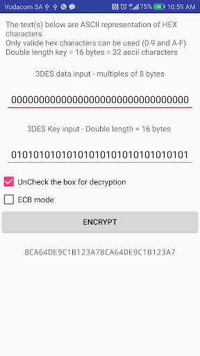 Run android online APK 3DESCryptoTool from MyAndroid or emulate 3DESCryptoTool using MyAndroid