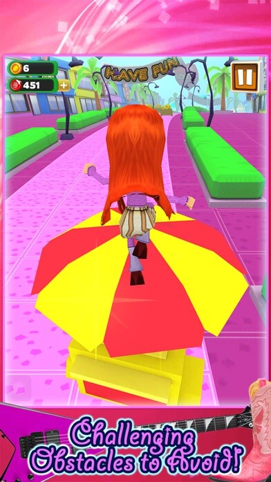 Emulate iPhone app 3D Fashion Girl Mall Runner Race Game by Awesome Girly Games FREE using MyAndroid