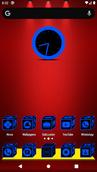 Run android online APK 3D Flat Blue Icon Pack from MyAndroid or emulate 3D Flat Blue Icon Pack using MyAndroid