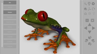 Emulate iPhone app 3D Frog Skeleton using MyAndroid