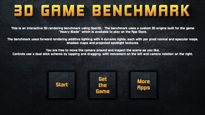 Emulate iPhone app 3D Game Benchmark using MyAndroid