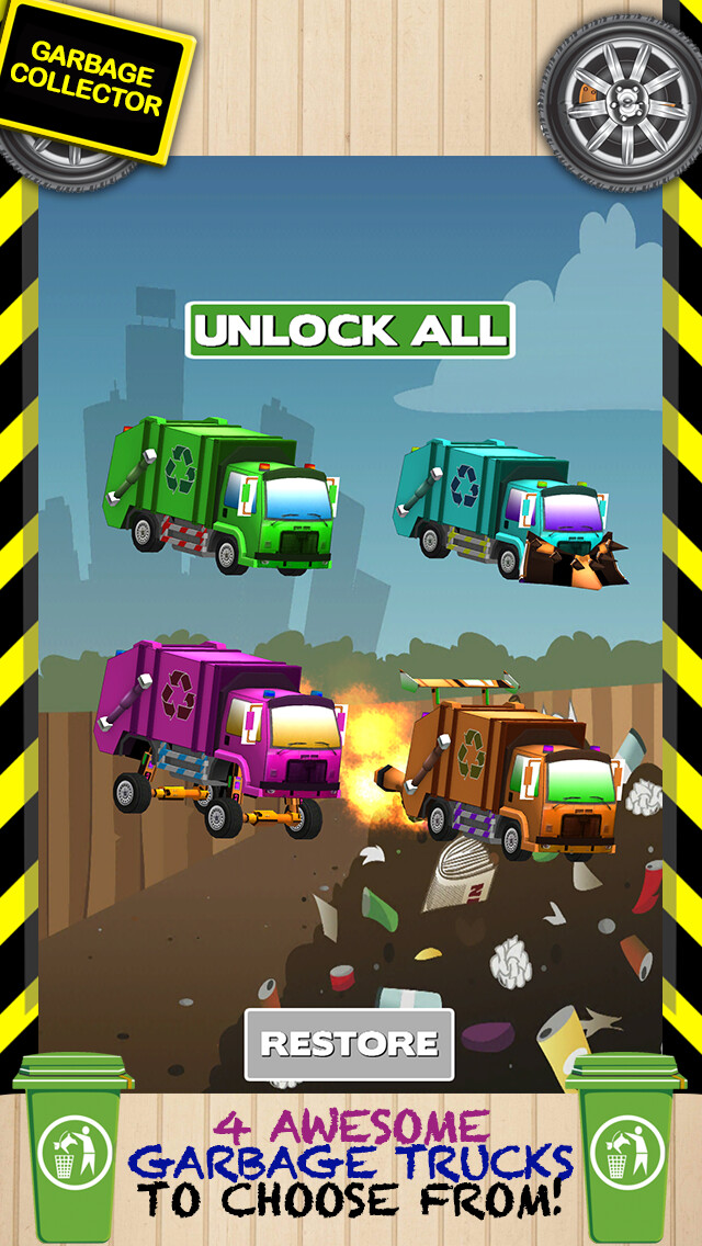 Emulate iPhone app 3D Garbage Truck Racing Game With Real City Racer Games And Police Cars FREE using MyAndroid