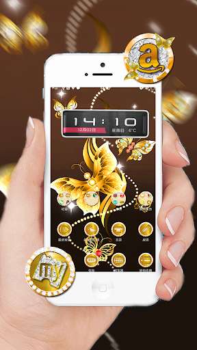 Run android online APK 3D Golden ButterFly Launcher Wallpaper Theme from MyAndroid or emulate 3D Golden ButterFly Launcher Wallpaper Theme using MyAndroid