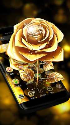 Emulate Android APK 3D Gold Rose Theme Emulate Android APK 3D Gold Rose Theme