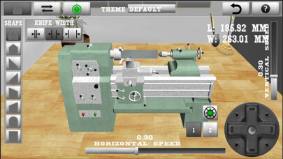 Emulate iPhone app 3D Lathe Worker using MyAndroid