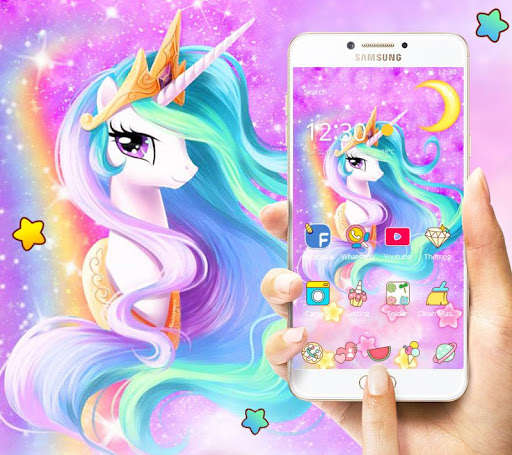 Run android online APK 3D Lovely Colorful Unicorn Gravity Theme from MyAndroid or emulate 3D Lovely Colorful Unicorn Gravity Theme using MyAndroid