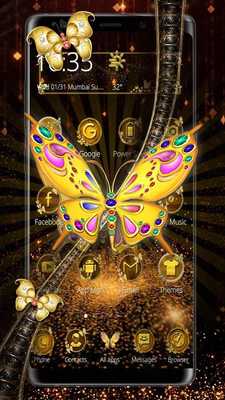 Emulate Android APK 3D Luxury Golden Butterfly Launcher Theme Emulate Android APK 3D Luxury Golden Butterfly Launcher Theme