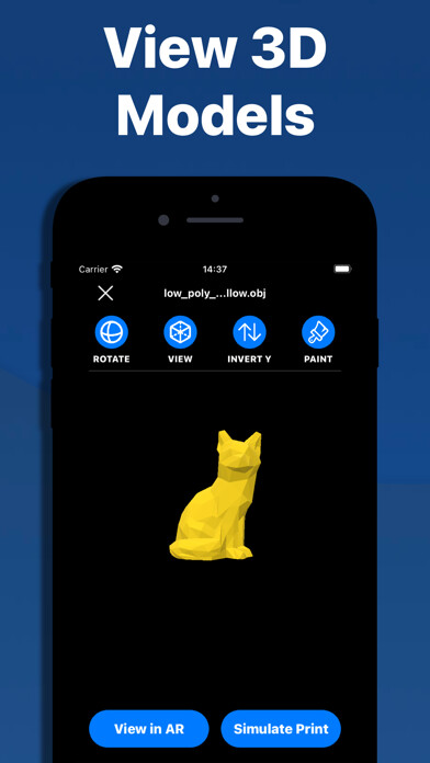 Emulate iPhone app 3D Model Viewer - AR & Print using MyAndroid Emulate iPhone app 3D Model Viewer - AR & Print using MyAndroid