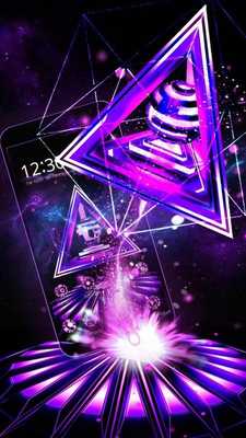 Emulate Android APK 3D Neon Triangle Tech Theme
