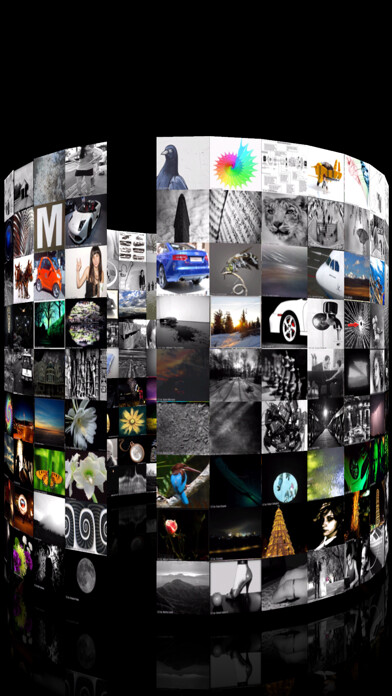 Emulate iPhone app 3D Photo Ring - Album Browser using MyAndroid