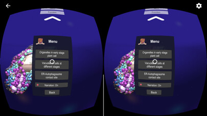Emulate iPhone app 3D Plant Cell Organelles in VR using MyAndroid