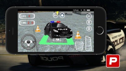 Emulate iPhone app 3D Police Car Parking -Real Driving Test Simulator using MyAndroid