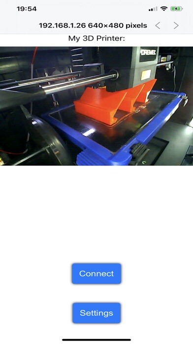 Emulate iPhone app 3D Printer Cam Viewer using MyAndroid Emulate iPhone app 3D Printer Cam Viewer using MyAndroid