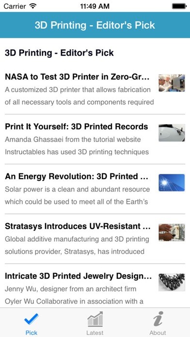 Emulate iPhone app 3D Printing by AZoNetwork using MyAndroid