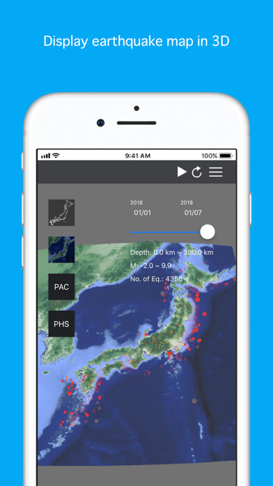 Emulate iPhone app 3D Quakes using MyAndroid Emulate iPhone app 3D Quakes using MyAndroid
