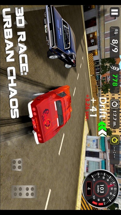 Emulate iPhone app 3d Race : Urban Chaos using MyAndroid