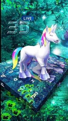 Emulate Android APK 3D Rainbow Unicorn Keyboard