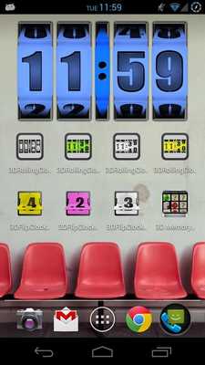 Emulate Android APK 3D Rolling Clock BLUE Emulate Android APK 3D Rolling Clock BLUE