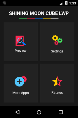 Emulate Android APK 3D Shining Moon Cube LWP