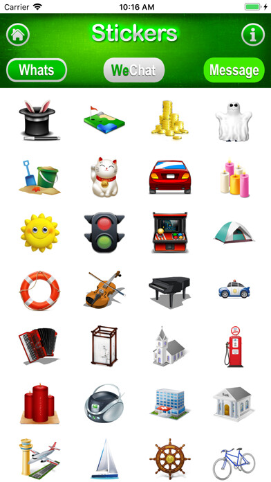 Emulate iPhone app 3D Stickers Messages, WeChat using MyAndroid