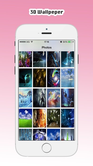 Emulate iPhone app 3D Wallpaper HD Cool Background Lock Screen Photo using MyAndroid