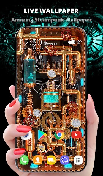 Run android online APK 3D Wallpaper Steampunk Energy from MyAndroid or emulate 3D Wallpaper Steampunk Energy using MyAndroid