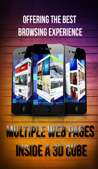 Emulate iPhone app 3D Web Browser - Browser with FullScreen & 3D Cube using MyAndroid