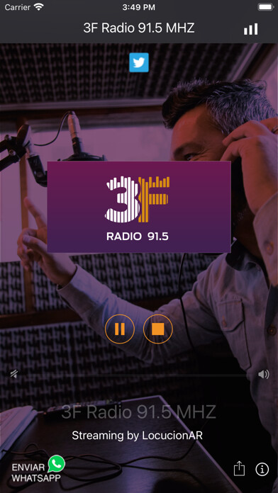 Emulate iPhone app 3F Radio 91.5 MHZ using MyAndroid Emulate iPhone app 3F Radio 91.5 MHZ using MyAndroid