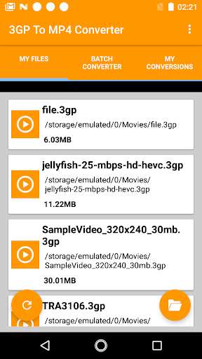Emulate Android APK 3gp To Mp4 Converter
