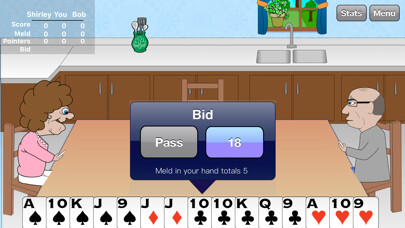 Emulate iPhone app 3 Hand Pinochle using MyAndroid