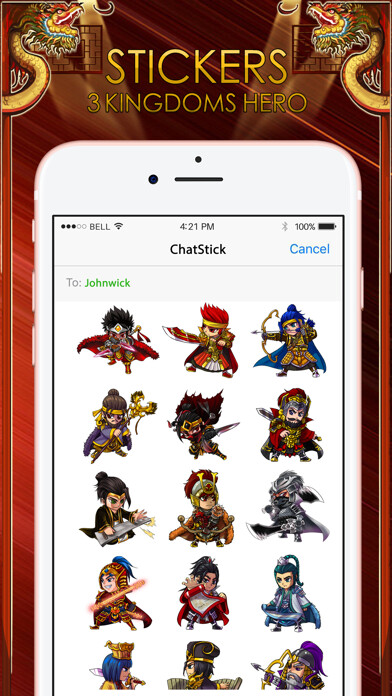 Emulate iPhone app 3Kingdoms Stickers for iMessage using MyAndroid Emulate iPhone app 3Kingdoms Stickers for iMessage using MyAndroid