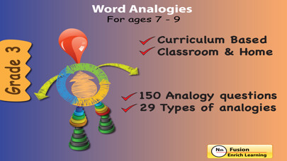 Emulate iPhone app 3rd Grade Word Analogy for Classrooms and Home Schools using MyAndroid