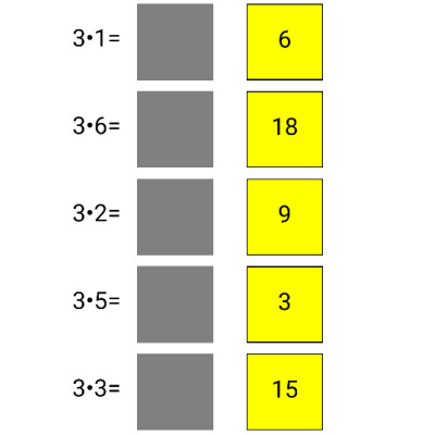 Run android online APK 3 times table from MyAndroid or emulate 3 times table using MyAndroid