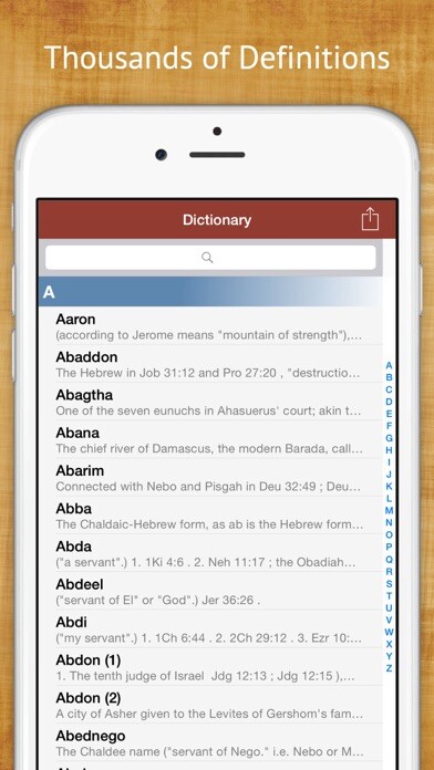 Emulate iPhone app 4001 Bible Dictionary! using MyAndroid