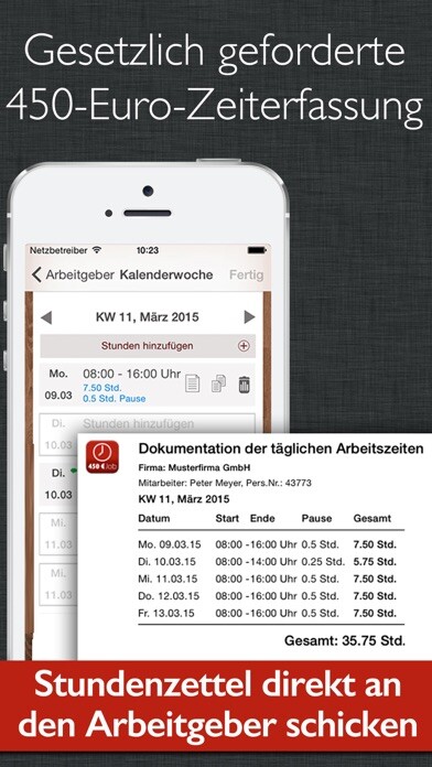 Emulate iPhone app 450 Euro Job - Zeiterfassung mit Stundenzettel using MyAndroid Emulate iPhone app 450 Euro Job - Zeiterfassung mit Stundenzettel using MyAndroid