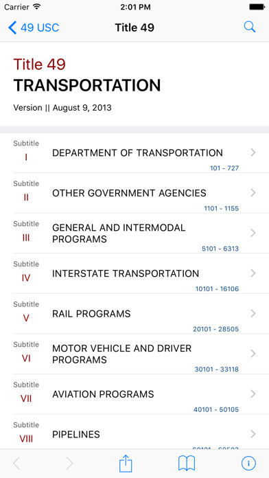 Emulate iPhone app 49 USC - Transportation (LawStack Series) using MyAndroid