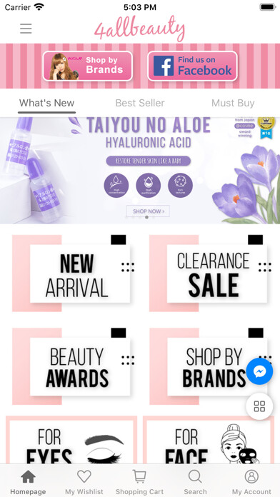 Emulate iPhone app 4allbeauty - Online Shop using MyAndroid Emulate iPhone app 4allbeauty - Online Shop using MyAndroid