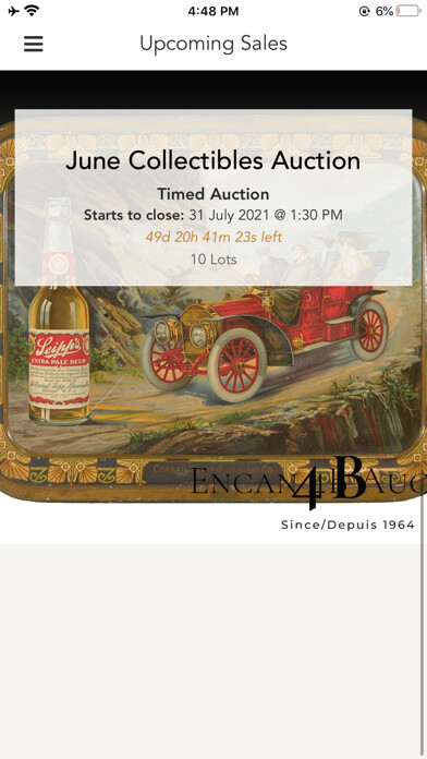 Emulate iPhone app 4B Auction using MyAndroid