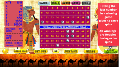 Emulate iPhone app 4 Card Cleopatra Keno Games using MyAndroid
